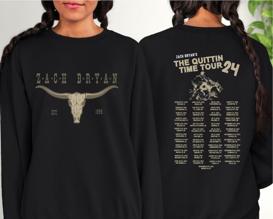 Zach Bryan The Quittin Time Tour 2024 Sweatshirt, Country Music Singer Sweatshirt