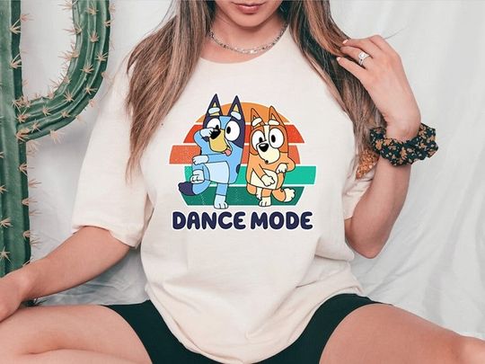 BlueyDad Dance Mode Shirt, BlueyDad And Bingo Shirt, Cute BlueyDad Shirt