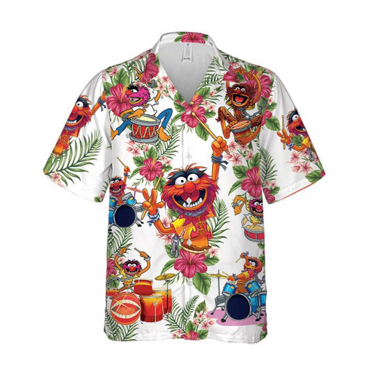 Animal The Muppet Tropical All Over Print Hawaiian Button Shirt