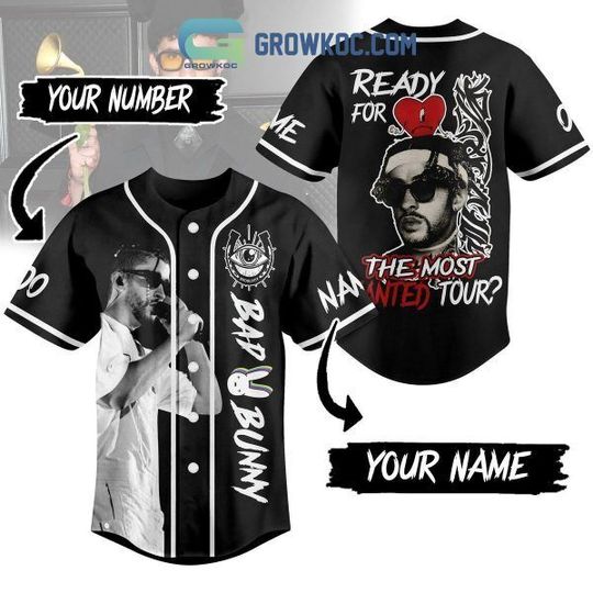 Personalized Bad Bunny Are You Ready For World Tour Baseball Jersey