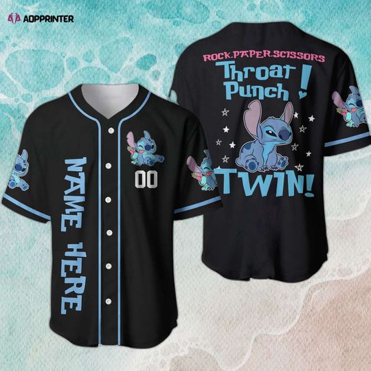 Personalized Stitch Cute Baseball Jersey