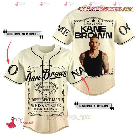 Personalized In The Air Tour Kane Brown Baseball Jersey