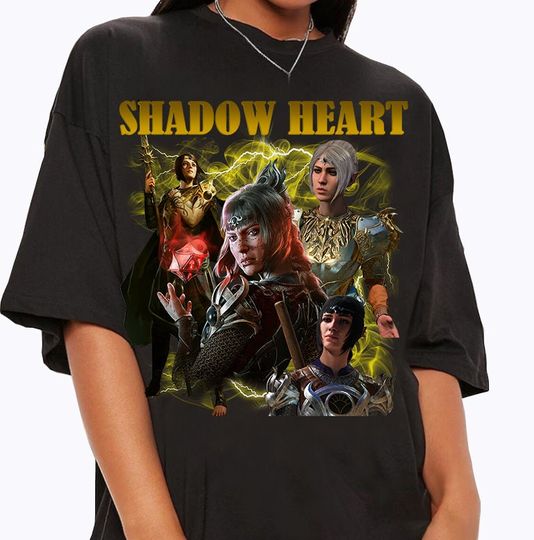 Vintage 90s Graphic Style Shadowheart Baldurs Shirts