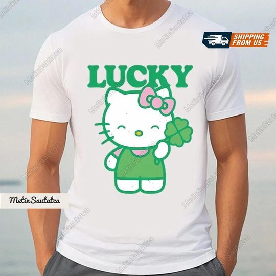 Hello Kitty Lucky Shirt, Happy St Patrick's Day Shirt