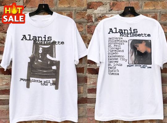 Vintage 1996 Alanis Morissette Jagged Little Pill Tour 1996 T-Shirt