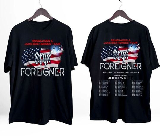 Foreigner and Styxs Tour 2024 T-Shirt, Gift For Fan