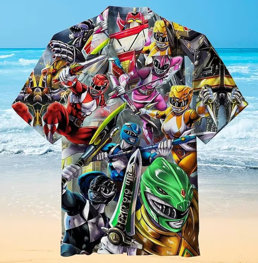 Man Power Ranger Unisex Hawaiian Shirt, Power Ranger Birthday Hawaiian Shirt