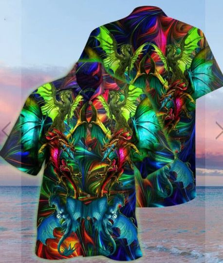 Amazing Dragon 3D HAWAII SHIRT All Over Print Mother Day Gift
