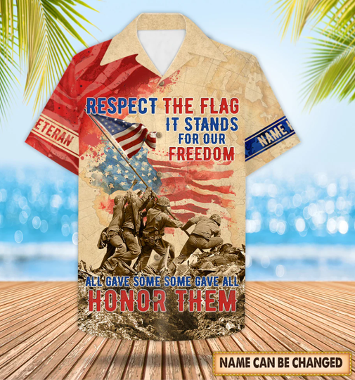 Veteran Hawaiian Shirt, All Gave Some Some Gave All Honor Them