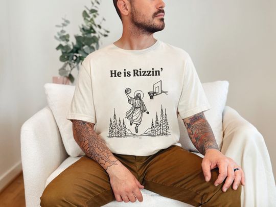 He is Rizzin Funny Shirt, Basketball Jesus Tshirt