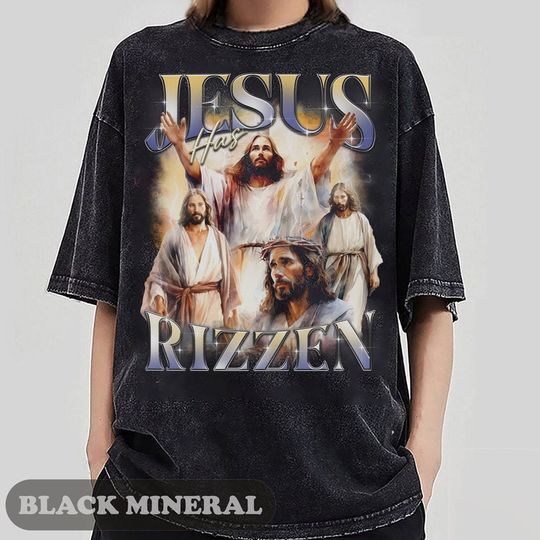 Jesus Has Rizzen Shirt, Vintage God Christian shirt