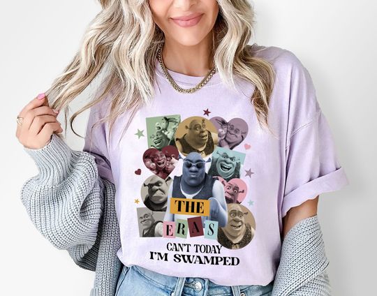 Can't Today I'm Swamped Eras Tour Shrek Shirt