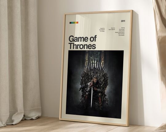 Game of Thrones Poster Print, Tv Show Poster