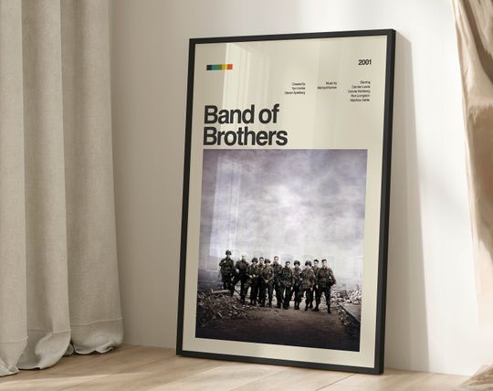 Band of Brothers Poster Print, Tv Show Poster