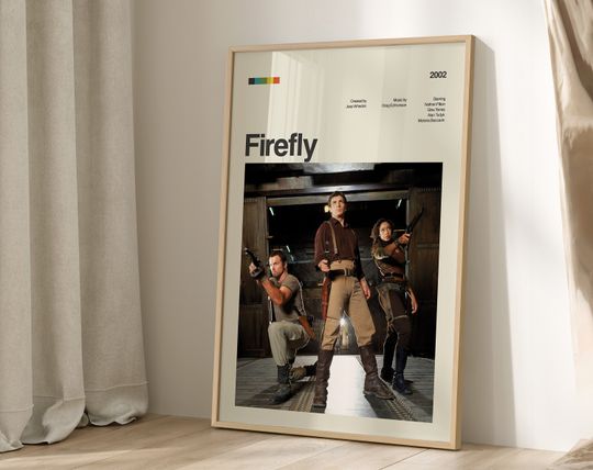 Firefly Poster Print, Tv Show Poster Print, Firefly Tv Series Poster