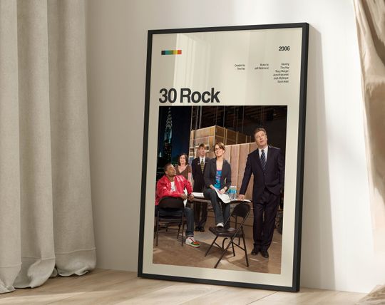 30 Rock Poster Print, Tv Show Poster