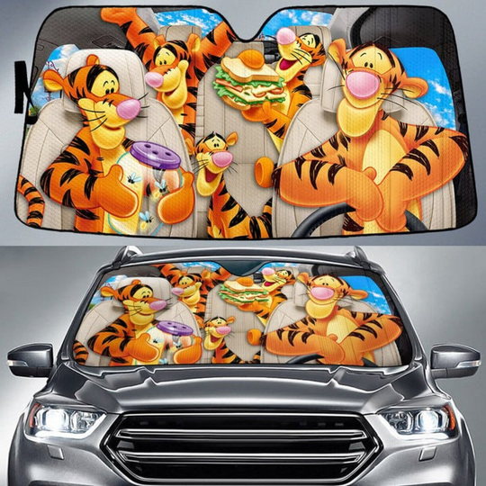 We Are Never Too Old For Tigger Cartoon Car Windshield Sun Shade