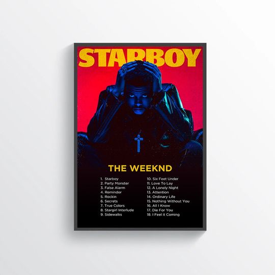 Weeknds Music Poster, Starboy | Music Poster