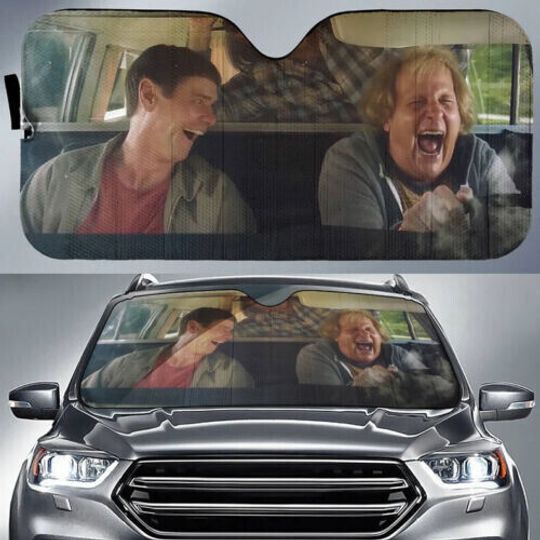 Funny Dumb And Dumber Driving Film Series' Auto Sun Shade, Movie Lovers Gift
