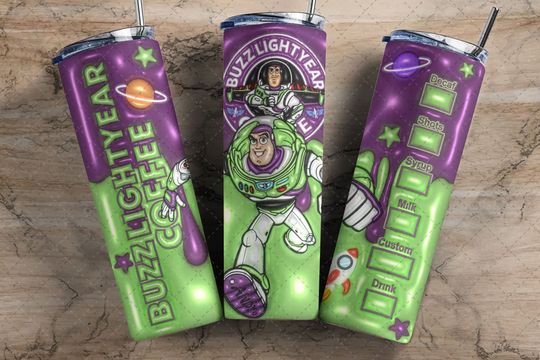 Buzz Lightyear Inflated Tumbler with Lid and Straw