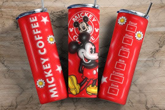 Disney Mickey Tumbler with Lid and Straw