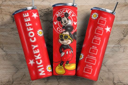 Disney Mickey Tumbler with Lid and Straw