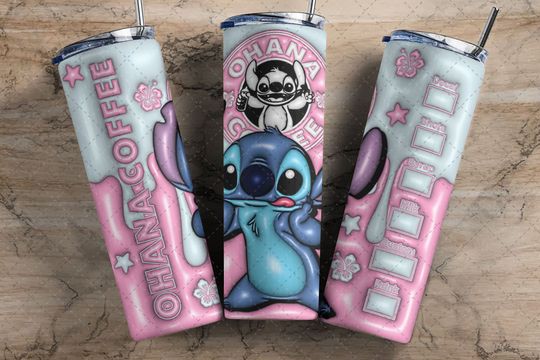 Disney Stitch Tumbler with Lid and Straw