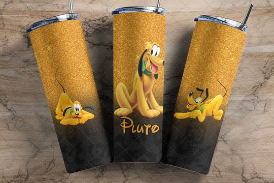 Disney Pluto Tumbler with Lid and Straw