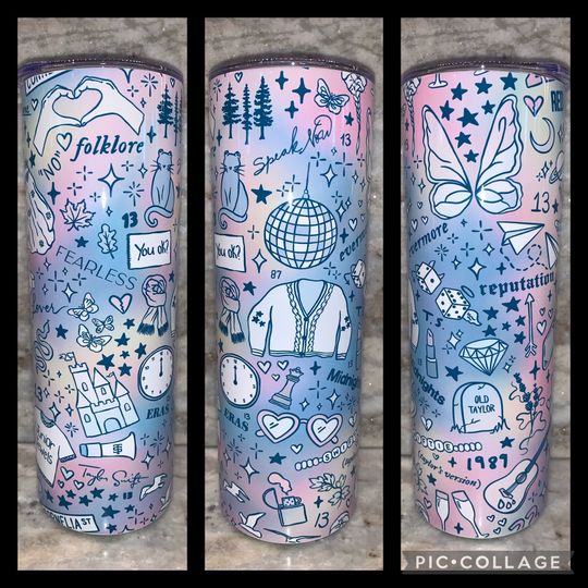 Taylor Inspired 20oz Tumbler with Lid and Straw