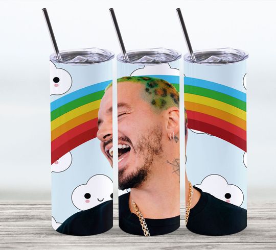 J Balvin Tumbler with Lid and Straw