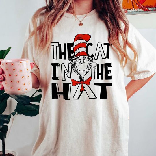 Seuss Geisel Shirt The Cat in stovepipe hat Teacher School Shirt