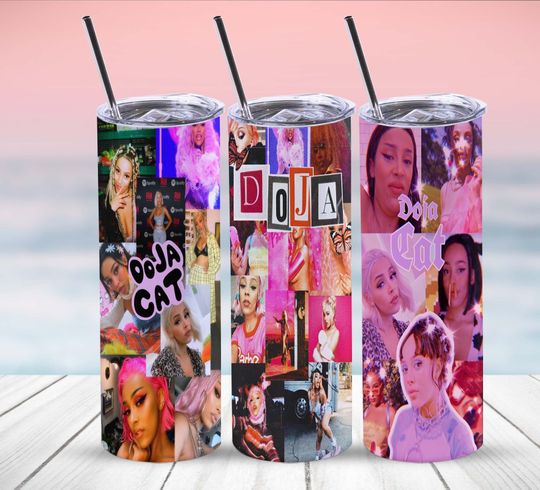 Doja Cat Tumbler with Lid and Straw