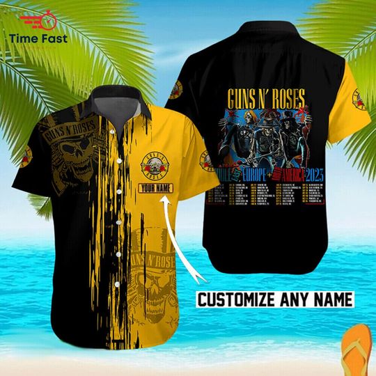 Personalized Guns N' Roses North America Tour Hawaiian Shirt