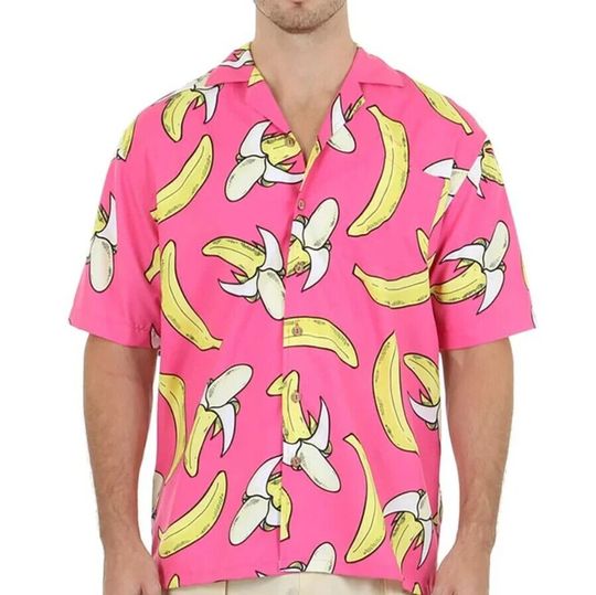 Banana Hawaiian Shirt, Banana Print Apparel Hawaiian Shirt
