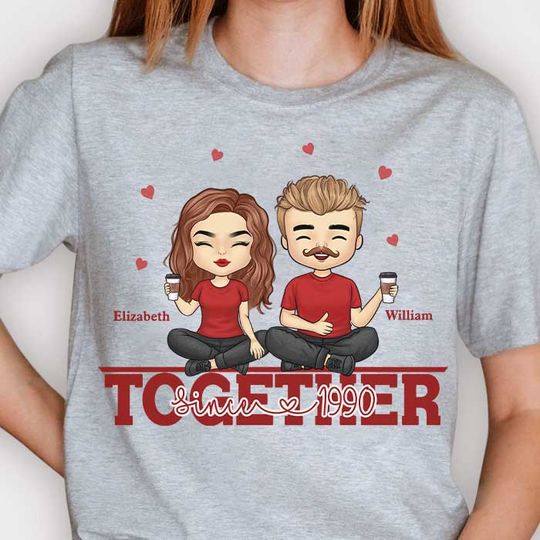 We Have Been Together For Years Personalized Couple Husband Anniversary Engagement Gift Unisex T-shirt