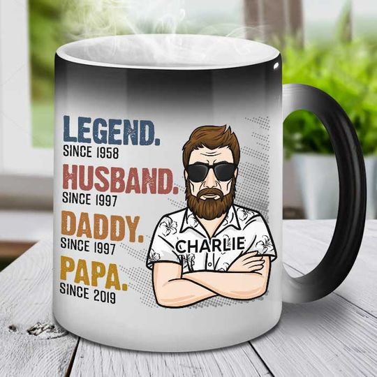 The Legend Husband Father's Day Gift Personalized Custom Magic Mug