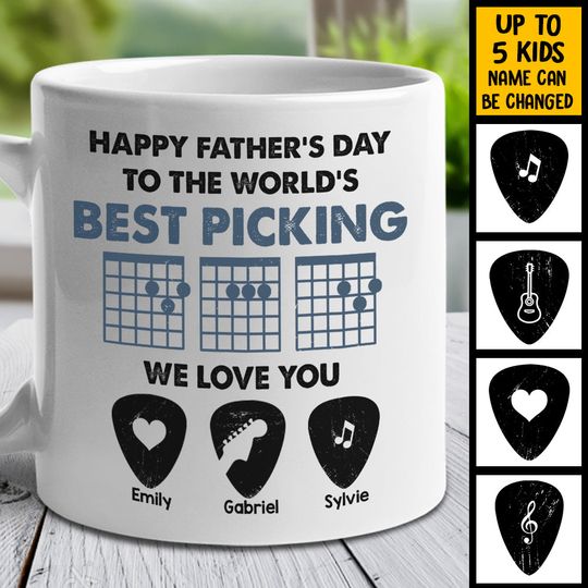Gift For Dad Happy Father's Day To The World 's Best Picking Personalized Custom Mug