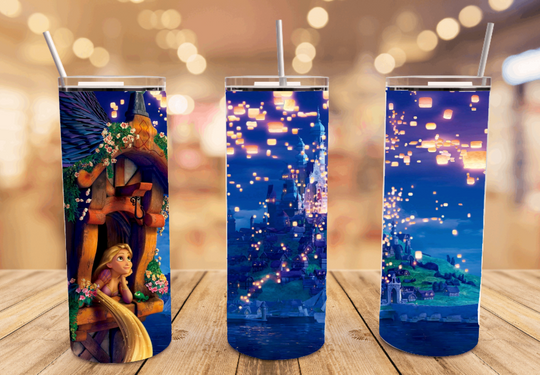 Disney Tangled 20 oz Tumbler with Lid and Straw