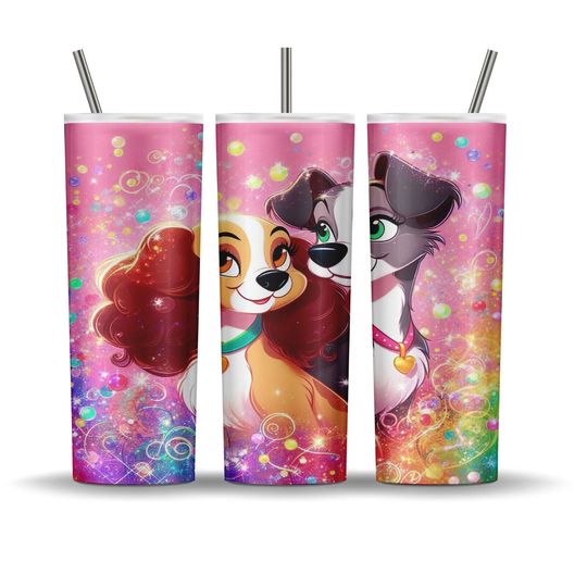 Disney's Lady & The Tramp 20 oz Tumbler with Lid and Straw