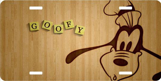Goofy Scrabble Tiles - Walt Disney License Plate