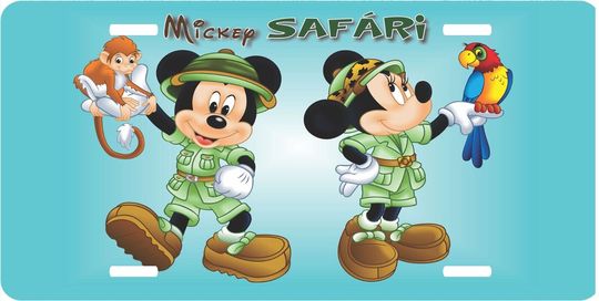 Mickey Safari - Walt Disney License Plate