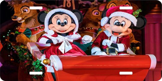 Mickey Minnie Christmas - Walt Disney License Plate