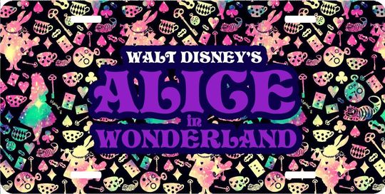 Alice in Wonderland - Walt Disney License Plate