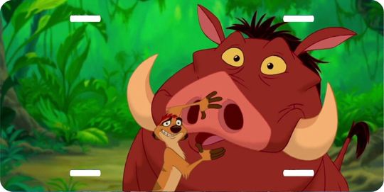 Disney Lion King - Timon and Pumbaa License Plate