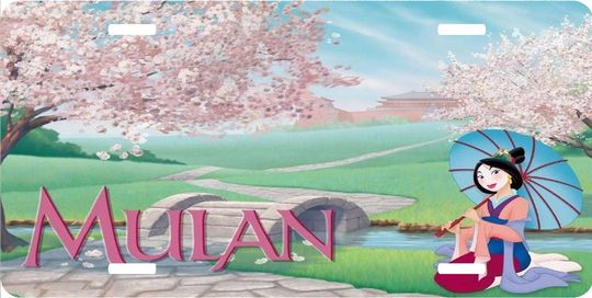 Mulan - Geisha - Walt Disney License Plate