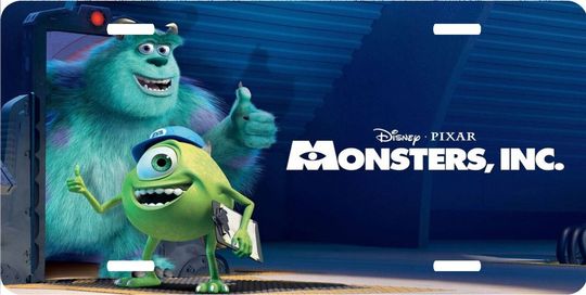 Monsters Inc - Walt Disney License Plate