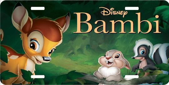 Bambi title screen - Walt Disney License Plate