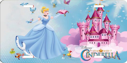 Cinde with Castle - Walt Disney License Plate