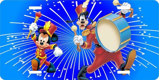 Band Member Mickey and Goofy - Walt Disney License Plate