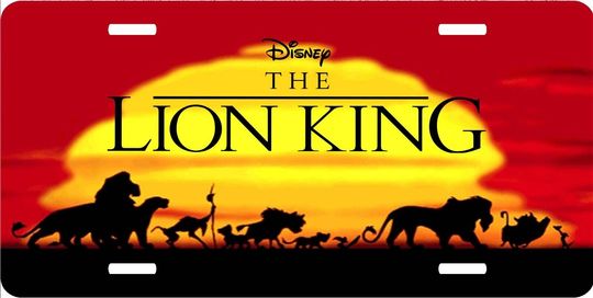 Lion King Title - Walt Disney License Plate